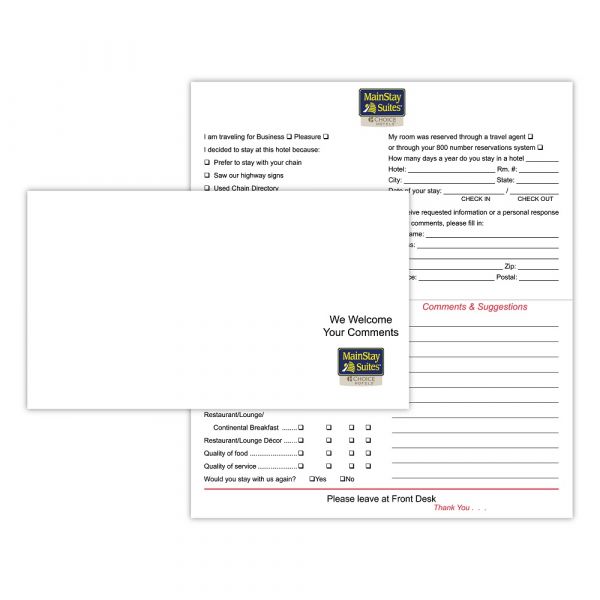 Mainstay Comment Card